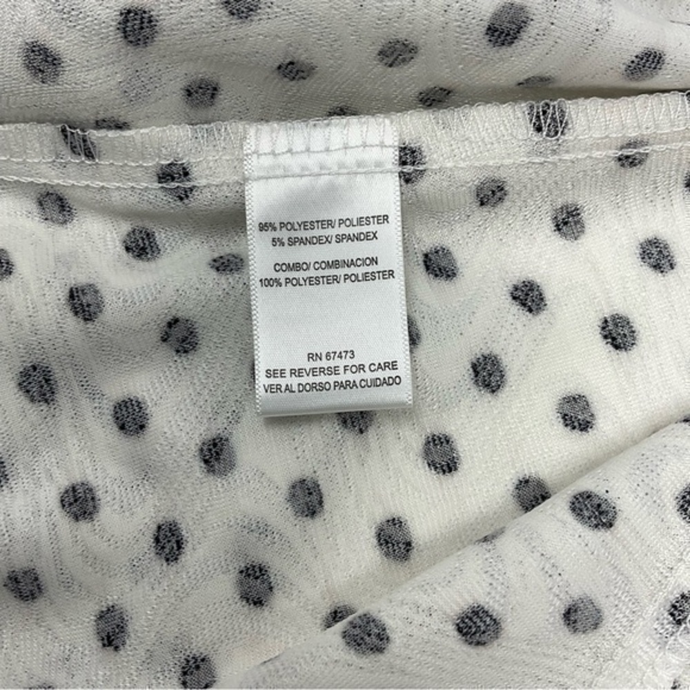 Danny & Nicole White Dress with Black Polka Dots Size 14P NWT E10 - Picture 8 of 11